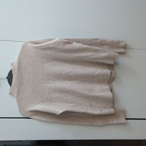 Beige sweater with sleeve detail